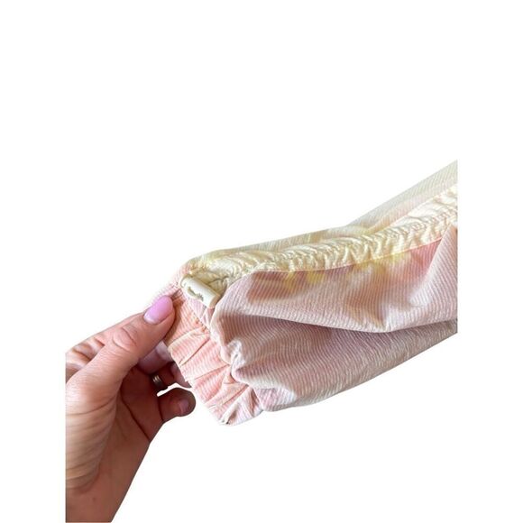 Out From Under Surfside Cropped Quarter-Zip Jacket size L Yellow Pink - Picture 8 of 12